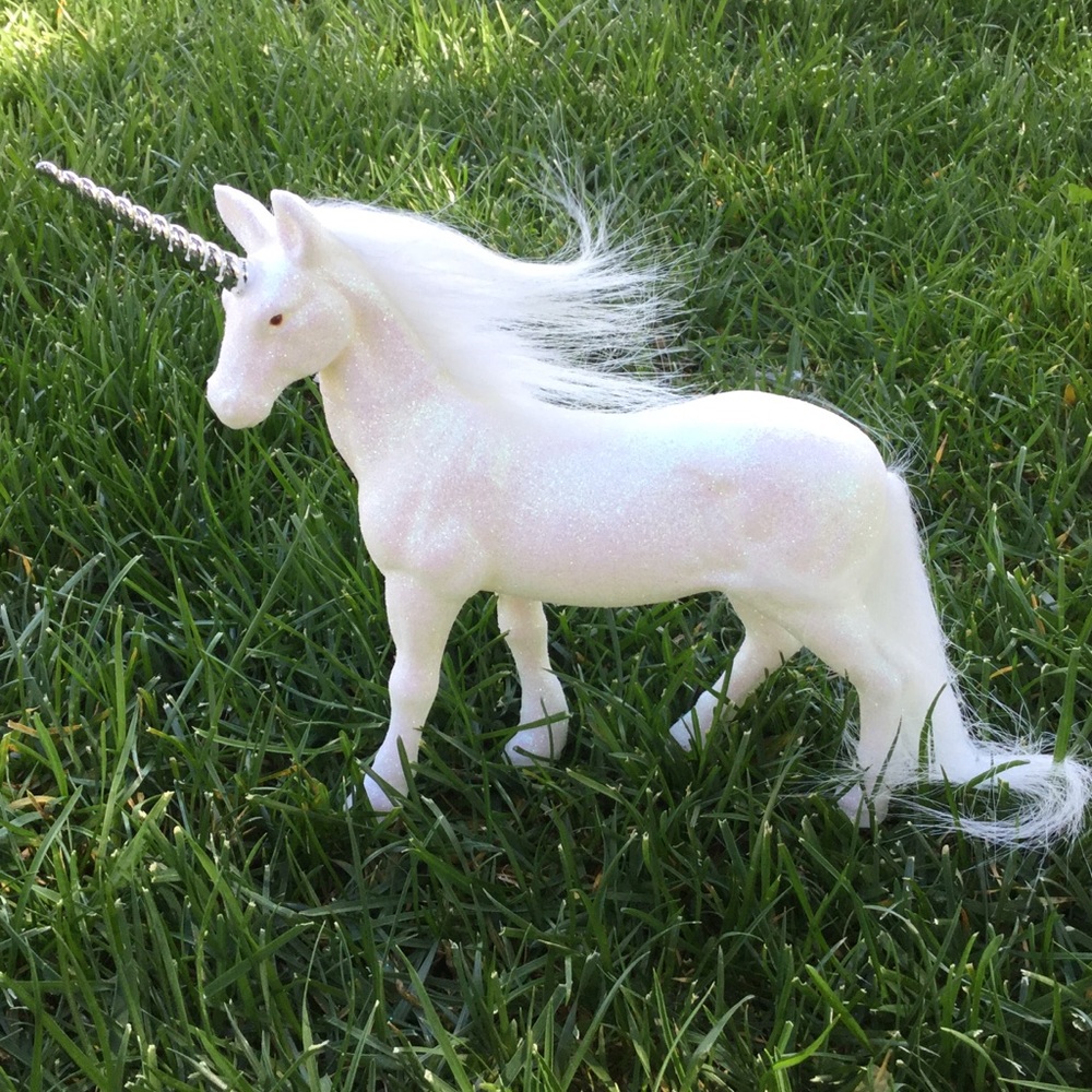 Magical glittery unicorn figurine